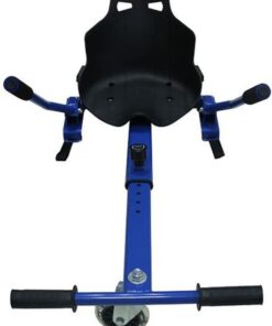 Adjustable Go Kart Cart HoverKart Stand Seat for Hoverboards - Blue