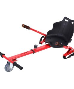 Adjustable Go Kart Cart HoverKart Stand Seat for Hoverboards - Red