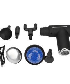 Adjustable LCD Relaxing Professional Massager Gun for Home & Office- Black