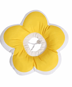 Adjustable Pet Recovery Collar Cat Dog Protective Neck Collar - Yellow
