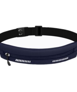 Adjustable Running/Jogging Phone Pouch Belt Waist Pack - Navy Blue