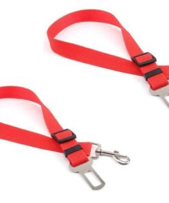 Adjustable Safety Pet Seat Belt - 2 Pack - Red