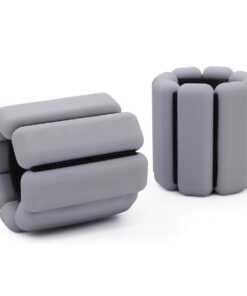 Adjustable Silicone Weighted Bracelet Wrist Bangles for Home Gym Workout - Grey