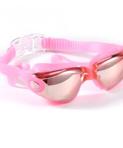 Adult Anti-Fog Mirrored Swim Goggles Enhanced Clarity UV Protection - Pink