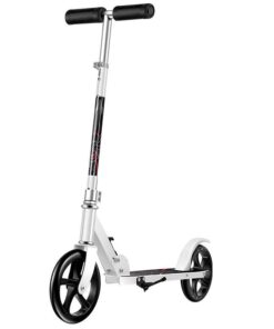 Adult & Youth Folding 2-Wheeled Commuter Scooter With Adjustable Handlebars - White
