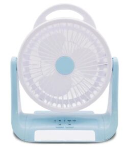 Aerbes AB-J137 Portable 6 Inch Multi-level Control Desktop LED Light Fan - Blue