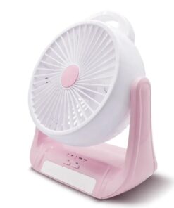 Aerbes AB-J137 Portable 6 Inch Multi-level Control Desktop LED Light Fan - Pink