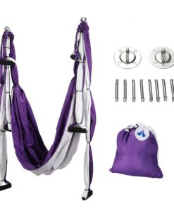 Aerial Yoga Swing Kit Body Hammock Yoga Swing Rigging for Antigravity Yoga - Purple