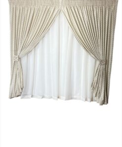 AF IMPEX Designs Champagne Abstract Curtain Taped