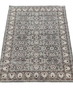 Afghan Chobi Design Brown Red Turkish Machine Made Rug