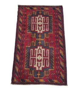 Afghan Red Color Carpet - 138x89 CM