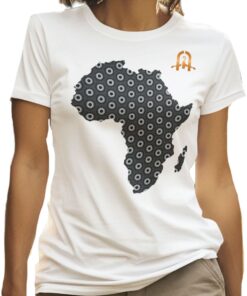 Africa Fashion House Women's AFHxBWST01 Shwe Shwe Sports T-Shirt - White/Black - 3XL