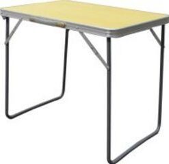 AfriTrail Aluminium Melamine Wood Finish Folding Camp Table 70cm
