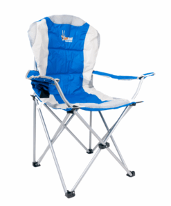 Afritrail Roan Deluxe Padded Folding Armchair Blue 140kg
