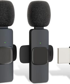 AICOM - Wireless Microphone Lavalier with Dual Lapel Mic(TypeC)