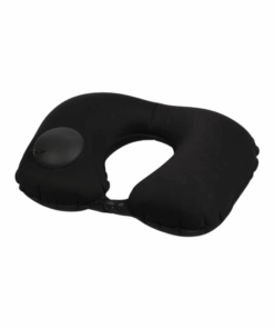Air Pump U-Shape Inflatable Travel Neck Pillow 183131 - Black