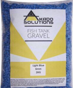 Akado Light Blue Gravel for Aquarium 2Kg - 6mm