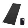 Alanes 180x80cm Double-Sided Zipper Sleeping Bag Liner for Travel - Black