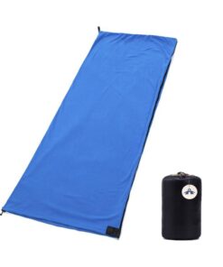 Alanes 180x80cm Double-Sided Zipper Sleeping Bag Liner for Travel - Blue