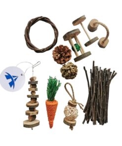 Alanes Small Animal Wood Activity Toys Hamsters Chew Toys Rodent Snacks