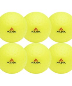 Alfa Dimpled Hockey Ball - Fluro Yellow - Set of 6