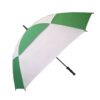 Alice Umbrella Golf Manual Open Fibreglass Frame Rubberised Handle - Emerald & White