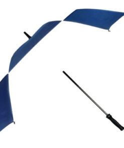 Alice Umbrella Golf Manual Open Fibreglass Frame Rubberised Handle - Navy & White