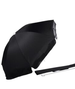 Alice Umbrellas 2M Beach Umbrella with Carry Bag - Black