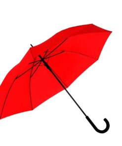 Alice Umbrellas Auto Open Stylish Hook Umbrella - Red