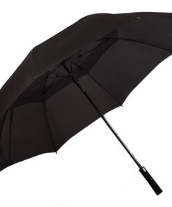 Alice Umbrellas Auto Open Windproof Fibreglass Golf - Black
