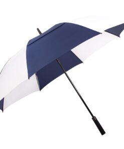 Alice Umbrellas Auto Open Windproof Fibreglass Golf - Navy & White