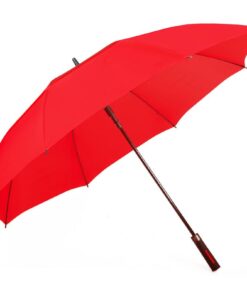 Alice Umbrellas Auto Open Windproof Fibreglass Golf - Red