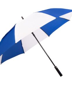 Alice Umbrellas Auto Open Windproof Fibreglass Golf - Royal & White