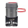 Alocs Compact Outdoor Gas Burner, Stove & Pot Set - 5 Piece
