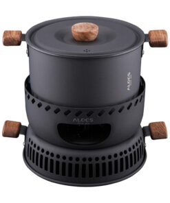 Alocs Compact Outdoor Shabu Pot Cookware Set with Burner
