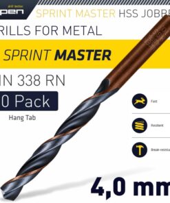 ALPEN 10pce HSS Sprint Drill Bits - 4 mm