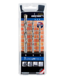 ALPEN 3pcs LONG LIFE TSS3 Masonry Drill Bit Set: 5, 6 & 8mm - Adendorff