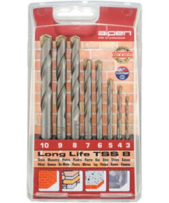 ALPEN 8-Piece Long Life TSS 8 Masonry Drill Bit Set