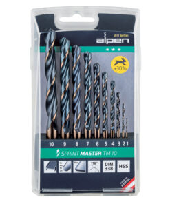ALPEN Sprint Master TM 10 PCS HSS Jobber Drill Bit Set