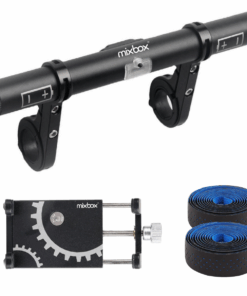 Aluminium Alloy Bike Handlebar Extender & Phone Holder Handle Tape Set