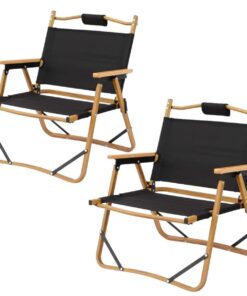 Aluminium Portable Folding Camping Chair - Black