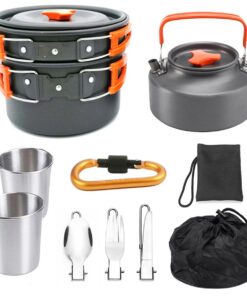 Aluminum Camping Cookware 10PCs Set