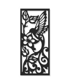 Aluminum Decorative Screen - Hummingbird - 145 L x 63.4 W cm