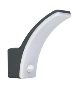 Aluminum Wall Light With Motion Sensor Dark Grey Cool White IP44