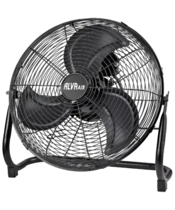 Alva Air 40cm Metal Floor Fan Black ACS203B