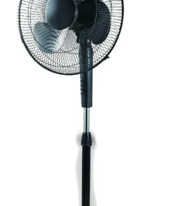 Alva Air 40cm Plastic Pedestal Fan-Black