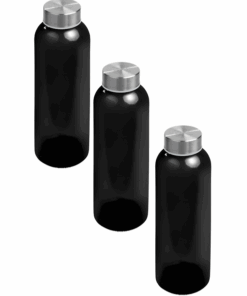 Always Summer Flow Glass Water Bottles 3 Pack - Black