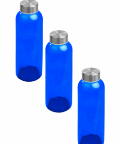 Always Summer Flow Glass Water Bottles 3 Pack - Blue
