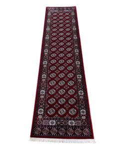 Aman Floral Red Persian Bukhara Machine Made Runner/Rug