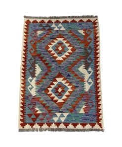 Aman Persian Rugs Afghan Hand Knotted Modern Kilim - 140 x 83 cm
